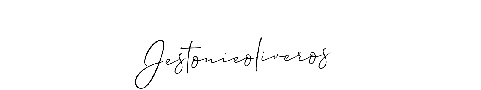 It looks lik you need a new signature style for name Jestonieoliveros. Design unique handwritten (Allison_Script) signature with our free signature maker in just a few clicks. Jestonieoliveros signature style 2 images and pictures png
