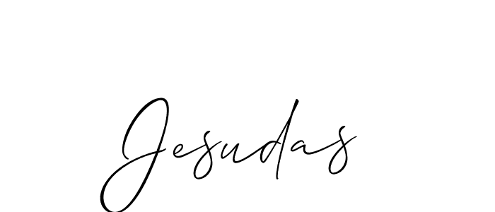 Design your own signature with our free online signature maker. With this signature software, you can create a handwritten (Allison_Script) signature for name Jesudas. Jesudas signature style 2 images and pictures png