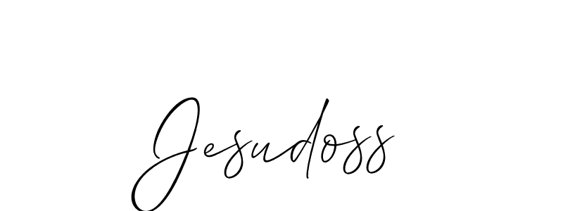 Design your own signature with our free online signature maker. With this signature software, you can create a handwritten (Allison_Script) signature for name Jesudoss. Jesudoss signature style 2 images and pictures png