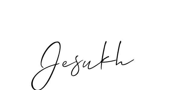 How to make Jesukh signature? Allison_Script is a professional autograph style. Create handwritten signature for Jesukh name. Jesukh signature style 2 images and pictures png