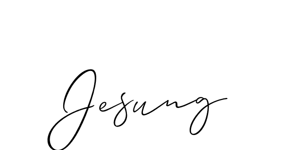Also we have Jesung name is the best signature style. Create professional handwritten signature collection using Allison_Script autograph style. Jesung signature style 2 images and pictures png