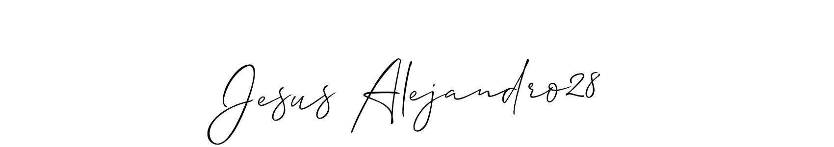 Make a short Jesus Alejandro28 signature style. Manage your documents anywhere anytime using Allison_Script. Create and add eSignatures, submit forms, share and send files easily. Jesus Alejandro28 signature style 2 images and pictures png