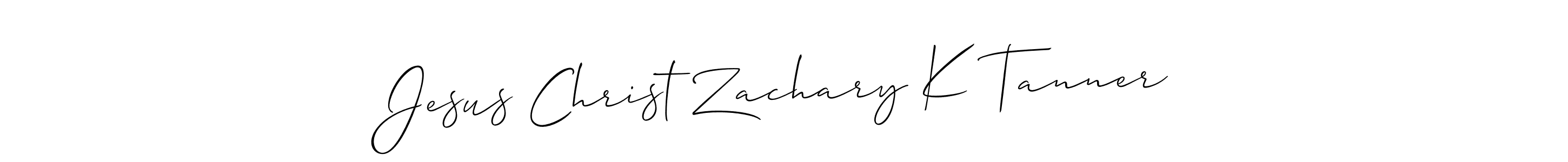 How to make Jesus Christ Zachary K Tanner signature? Allison_Script is a professional autograph style. Create handwritten signature for Jesus Christ Zachary K Tanner name. Jesus Christ Zachary K Tanner signature style 2 images and pictures png