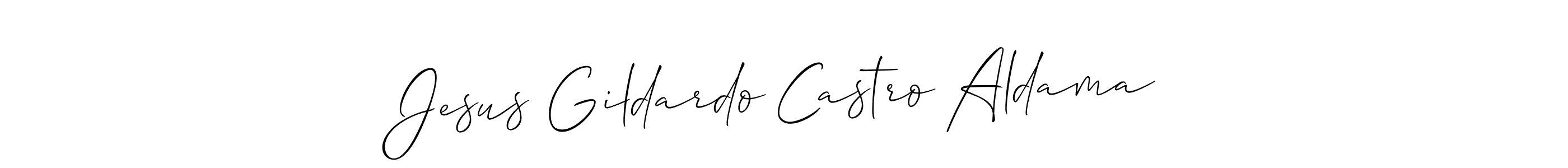 It looks lik you need a new signature style for name Jesus Gildardo Castro Aldama. Design unique handwritten (Allison_Script) signature with our free signature maker in just a few clicks. Jesus Gildardo Castro Aldama signature style 2 images and pictures png