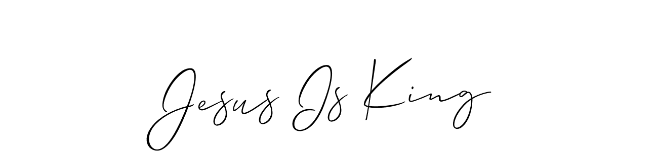 You should practise on your own different ways (Allison_Script) to write your name (Jesus Is King) in signature. don't let someone else do it for you. Jesus Is King signature style 2 images and pictures png