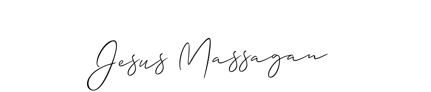 Make a beautiful signature design for name Jesus Massagan. With this signature (Allison_Script) style, you can create a handwritten signature for free. Jesus Massagan signature style 2 images and pictures png
