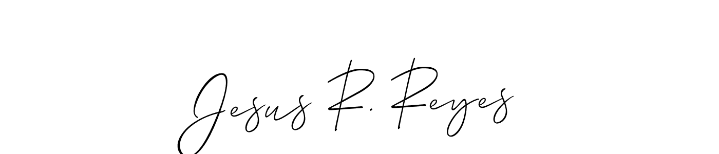 Allison_Script is a professional signature style that is perfect for those who want to add a touch of class to their signature. It is also a great choice for those who want to make their signature more unique. Get Jesus R. Reyes name to fancy signature for free. Jesus R. Reyes signature style 2 images and pictures png