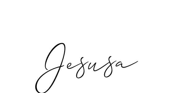 The best way (Allison_Script) to make a short signature is to pick only two or three words in your name. The name Jesusa include a total of six letters. For converting this name. Jesusa signature style 2 images and pictures png