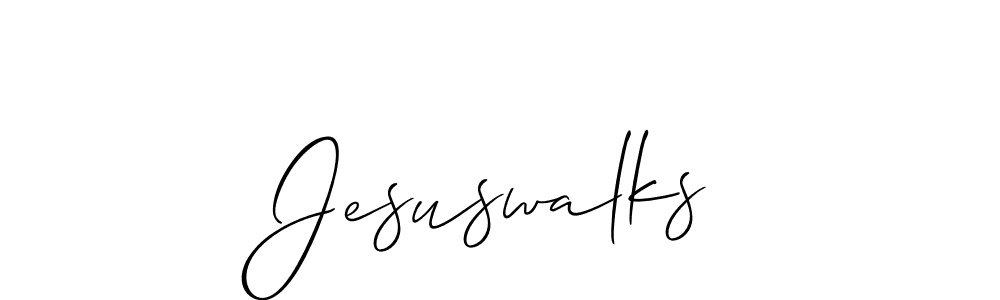 Use a signature maker to create a handwritten signature online. With this signature software, you can design (Allison_Script) your own signature for name Jesuswalks. Jesuswalks signature style 2 images and pictures png