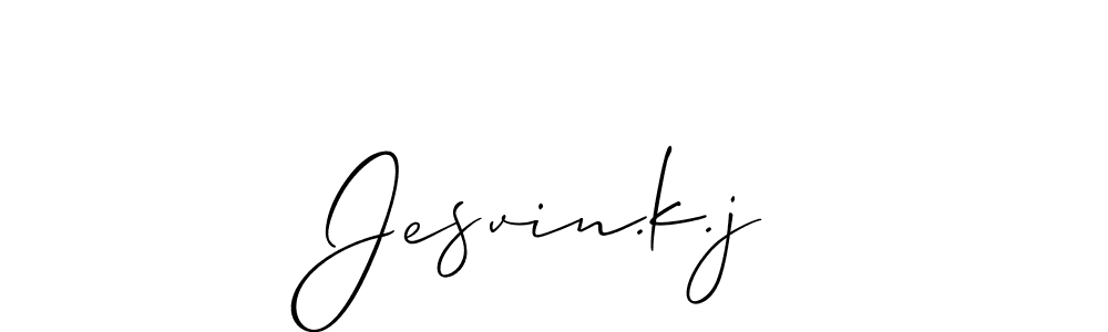 You should practise on your own different ways (Allison_Script) to write your name (Jesvin.k.j) in signature. don't let someone else do it for you. Jesvin.k.j signature style 2 images and pictures png