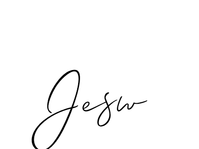 Allison_Script is a professional signature style that is perfect for those who want to add a touch of class to their signature. It is also a great choice for those who want to make their signature more unique. Get Jesw name to fancy signature for free. Jesw signature style 2 images and pictures png