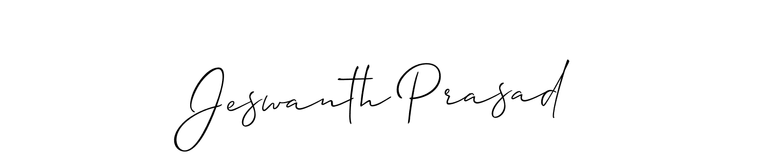 Use a signature maker to create a handwritten signature online. With this signature software, you can design (Allison_Script) your own signature for name Jeswanth Prasad. Jeswanth Prasad signature style 2 images and pictures png