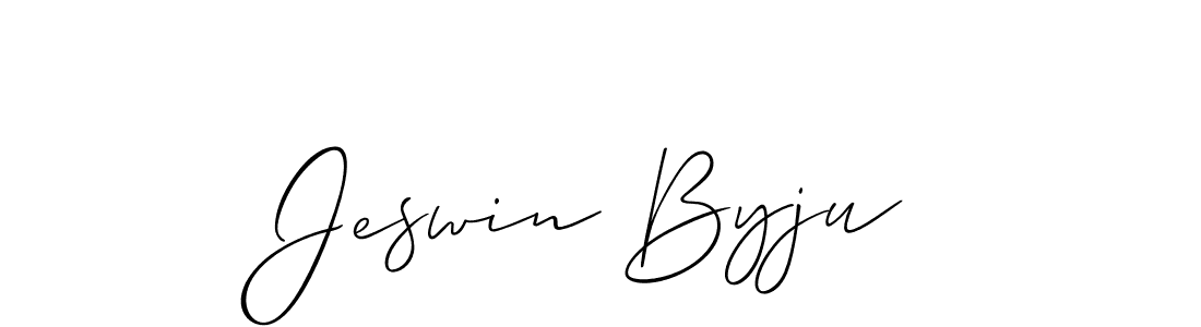 How to make Jeswin Byju signature? Allison_Script is a professional autograph style. Create handwritten signature for Jeswin Byju name. Jeswin Byju signature style 2 images and pictures png