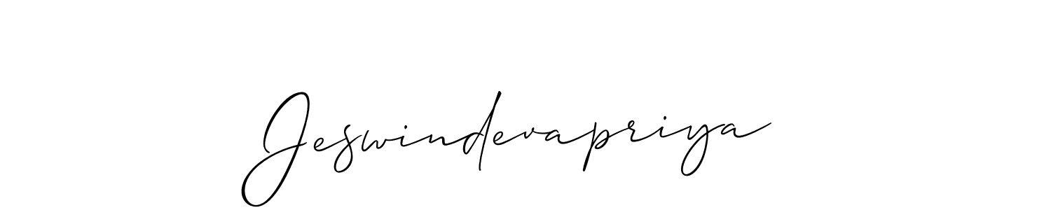 Create a beautiful signature design for name Jeswindevapriya. With this signature (Allison_Script) fonts, you can make a handwritten signature for free. Jeswindevapriya signature style 2 images and pictures png