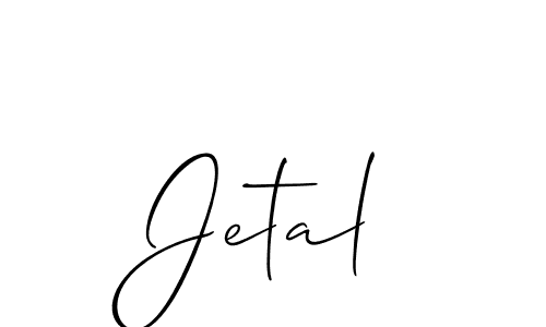 Also You can easily find your signature by using the search form. We will create Jetal name handwritten signature images for you free of cost using Allison_Script sign style. Jetal signature style 2 images and pictures png