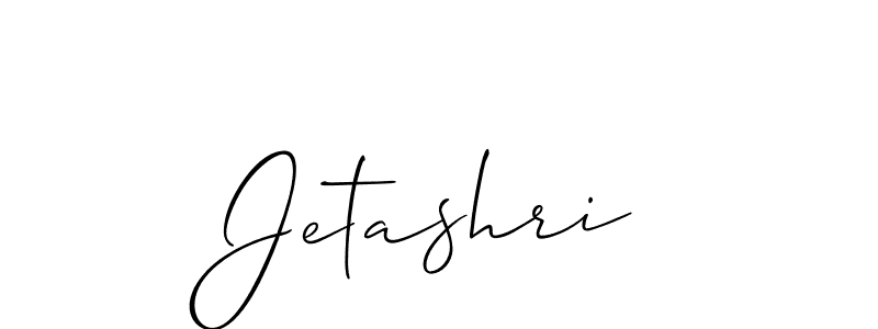 Use a signature maker to create a handwritten signature online. With this signature software, you can design (Allison_Script) your own signature for name Jetashri. Jetashri signature style 2 images and pictures png