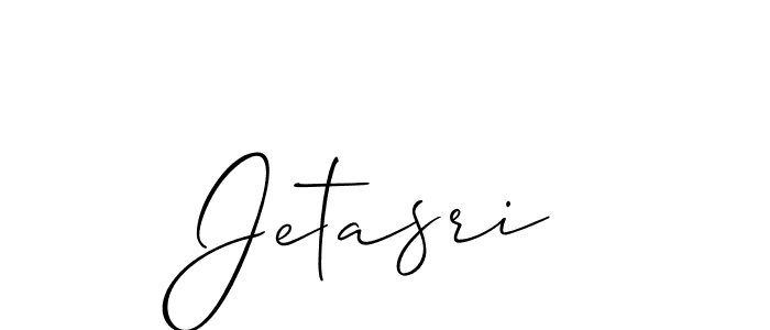 You should practise on your own different ways (Allison_Script) to write your name (Jetasri) in signature. don't let someone else do it for you. Jetasri signature style 2 images and pictures png