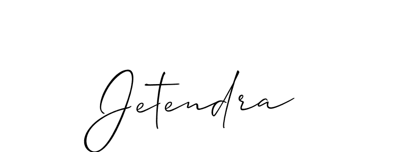 How to make Jetendra signature? Allison_Script is a professional autograph style. Create handwritten signature for Jetendra name. Jetendra signature style 2 images and pictures png