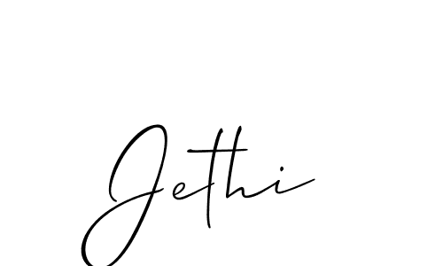 Allison_Script is a professional signature style that is perfect for those who want to add a touch of class to their signature. It is also a great choice for those who want to make their signature more unique. Get Jethi name to fancy signature for free. Jethi signature style 2 images and pictures png