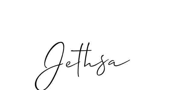 if you are searching for the best signature style for your name Jethsa. so please give up your signature search. here we have designed multiple signature styles  using Allison_Script. Jethsa signature style 2 images and pictures png