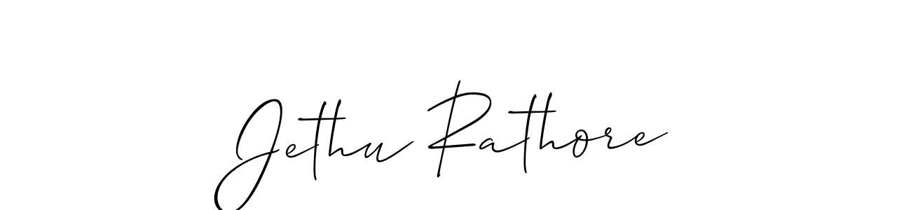 The best way (Allison_Script) to make a short signature is to pick only two or three words in your name. The name Jethu Rathore include a total of six letters. For converting this name. Jethu Rathore signature style 2 images and pictures png