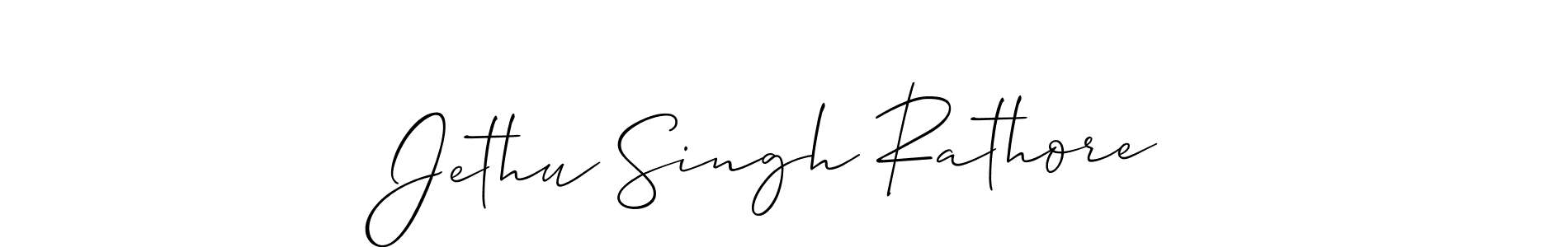 Jethu Singh Rathore stylish signature style. Best Handwritten Sign (Allison_Script) for my name. Handwritten Signature Collection Ideas for my name Jethu Singh Rathore. Jethu Singh Rathore signature style 2 images and pictures png