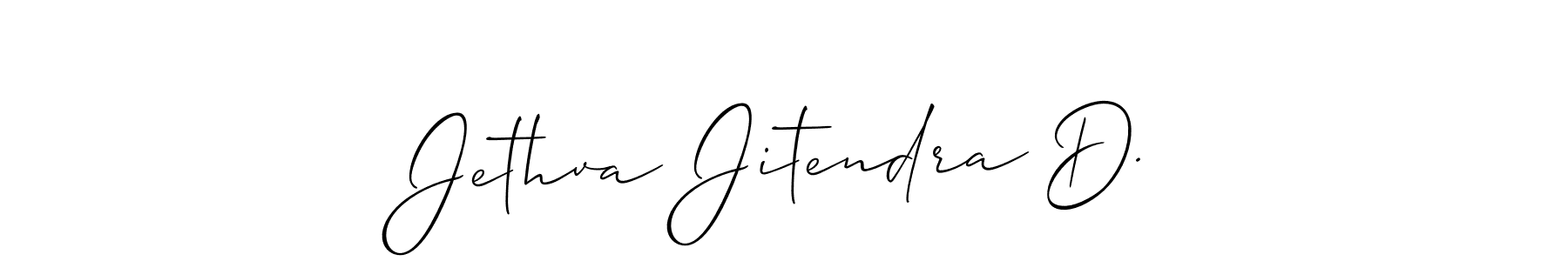 You can use this online signature creator to create a handwritten signature for the name Jethva Jitendra D.. This is the best online autograph maker. Jethva Jitendra D. signature style 2 images and pictures png