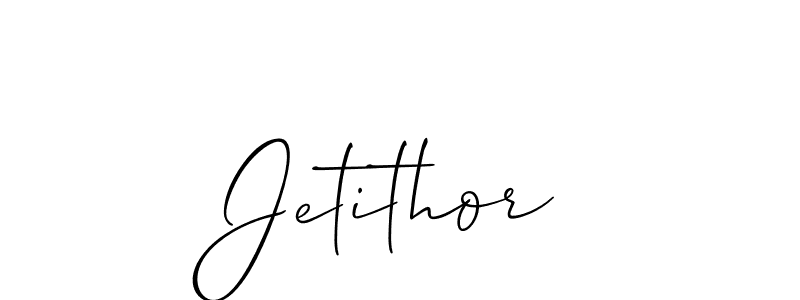 if you are searching for the best signature style for your name Jetithor. so please give up your signature search. here we have designed multiple signature styles  using Allison_Script. Jetithor signature style 2 images and pictures png