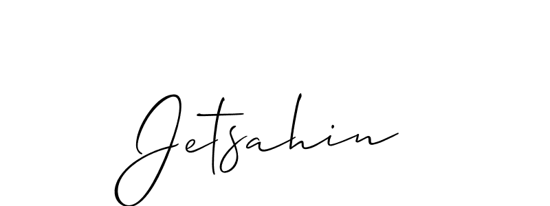 Jetsahin stylish signature style. Best Handwritten Sign (Allison_Script) for my name. Handwritten Signature Collection Ideas for my name Jetsahin. Jetsahin signature style 2 images and pictures png