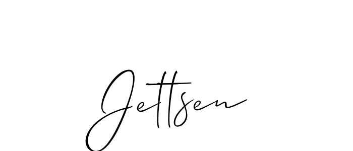 How to Draw Jettsen signature style? Allison_Script is a latest design signature styles for name Jettsen. Jettsen signature style 2 images and pictures png