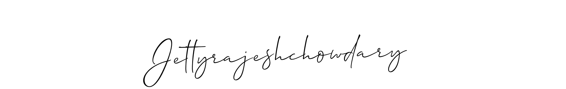 How to Draw Jettyrajeshchowdary signature style? Allison_Script is a latest design signature styles for name Jettyrajeshchowdary. Jettyrajeshchowdary signature style 2 images and pictures png