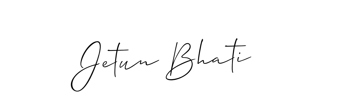 if you are searching for the best signature style for your name Jetun Bhati. so please give up your signature search. here we have designed multiple signature styles  using Allison_Script. Jetun Bhati signature style 2 images and pictures png