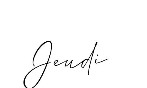 Also You can easily find your signature by using the search form. We will create Jeudi name handwritten signature images for you free of cost using Allison_Script sign style. Jeudi signature style 2 images and pictures png