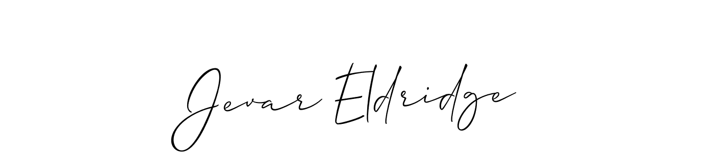 Make a short Jevar Eldridge signature style. Manage your documents anywhere anytime using Allison_Script. Create and add eSignatures, submit forms, share and send files easily. Jevar Eldridge signature style 2 images and pictures png