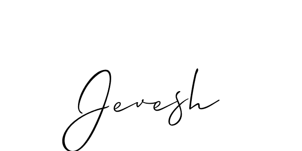 How to make Jevesh signature? Allison_Script is a professional autograph style. Create handwritten signature for Jevesh name. Jevesh signature style 2 images and pictures png