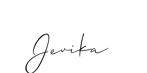 You should practise on your own different ways (Allison_Script) to write your name (Jevika) in signature. don't let someone else do it for you. Jevika signature style 2 images and pictures png