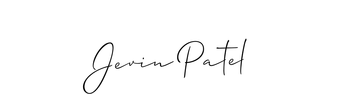 You should practise on your own different ways (Allison_Script) to write your name (Jevin Patel) in signature. don't let someone else do it for you. Jevin Patel signature style 2 images and pictures png