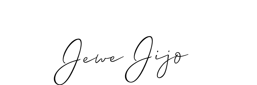 Allison_Script is a professional signature style that is perfect for those who want to add a touch of class to their signature. It is also a great choice for those who want to make their signature more unique. Get Jewe Jijo name to fancy signature for free. Jewe Jijo signature style 2 images and pictures png