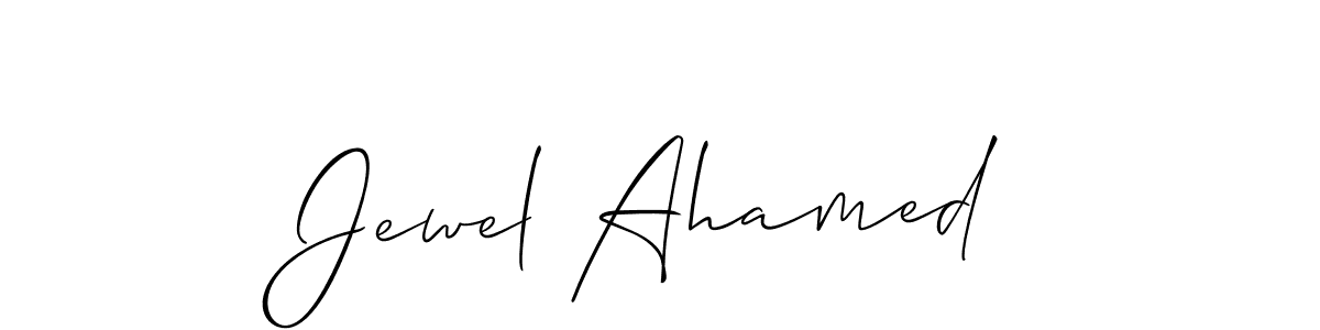 How to make Jewel Ahamed name signature. Use Allison_Script style for creating short signs online. This is the latest handwritten sign. Jewel Ahamed signature style 2 images and pictures png