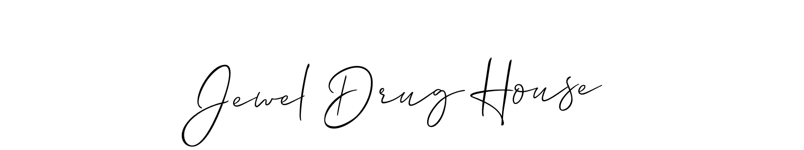 The best way (Allison_Script) to make a short signature is to pick only two or three words in your name. The name Jewel Drug House include a total of six letters. For converting this name. Jewel Drug House signature style 2 images and pictures png
