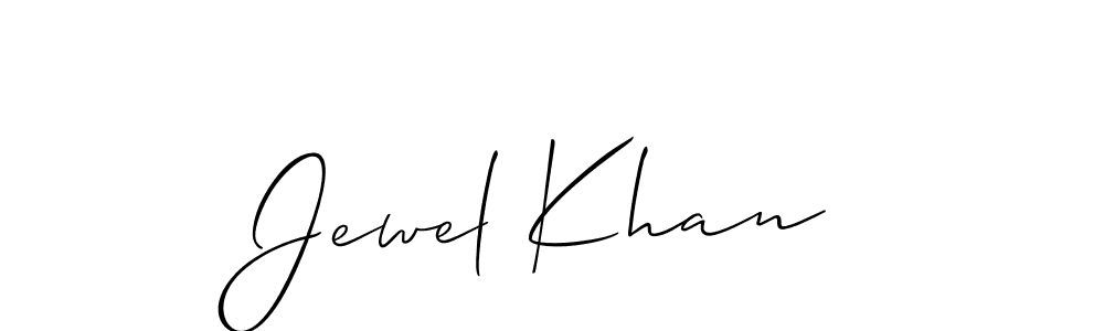 Create a beautiful signature design for name Jewel Khan. With this signature (Allison_Script) fonts, you can make a handwritten signature for free. Jewel Khan signature style 2 images and pictures png