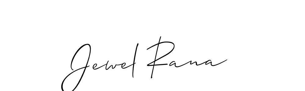 Design your own signature with our free online signature maker. With this signature software, you can create a handwritten (Allison_Script) signature for name Jewel Rana. Jewel Rana signature style 2 images and pictures png