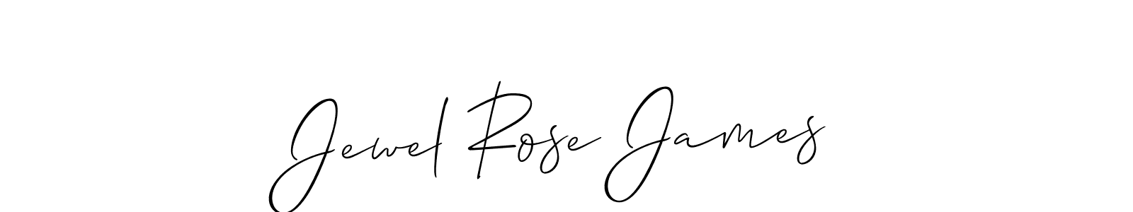 Make a beautiful signature design for name Jewel Rose James. With this signature (Allison_Script) style, you can create a handwritten signature for free. Jewel Rose James signature style 2 images and pictures png