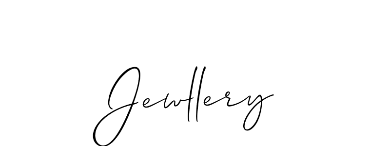 Use a signature maker to create a handwritten signature online. With this signature software, you can design (Allison_Script) your own signature for name Jewllery. Jewllery signature style 2 images and pictures png