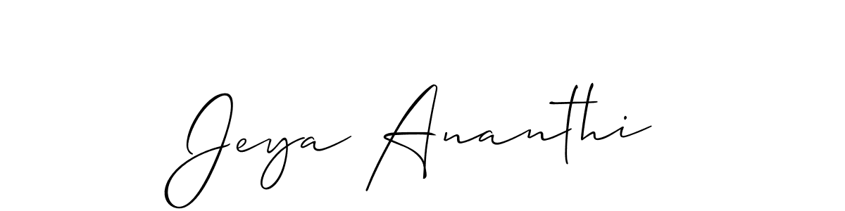 Make a beautiful signature design for name Jeya Ananthi. With this signature (Allison_Script) style, you can create a handwritten signature for free. Jeya Ananthi signature style 2 images and pictures png