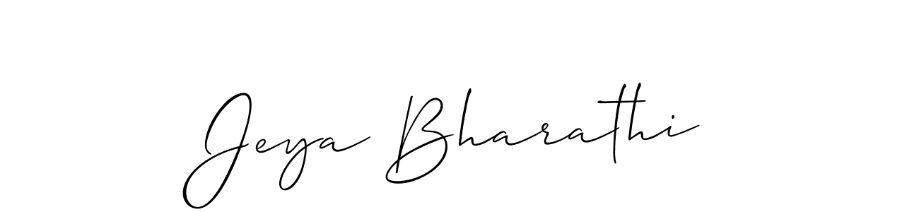 The best way (Allison_Script) to make a short signature is to pick only two or three words in your name. The name Jeya Bharathi include a total of six letters. For converting this name. Jeya Bharathi signature style 2 images and pictures png