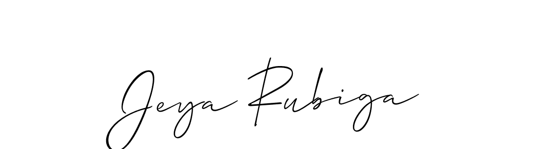 Make a beautiful signature design for name Jeya Rubiga. With this signature (Allison_Script) style, you can create a handwritten signature for free. Jeya Rubiga signature style 2 images and pictures png