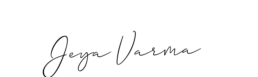 The best way (Allison_Script) to make a short signature is to pick only two or three words in your name. The name Jeya Varma include a total of six letters. For converting this name. Jeya Varma signature style 2 images and pictures png