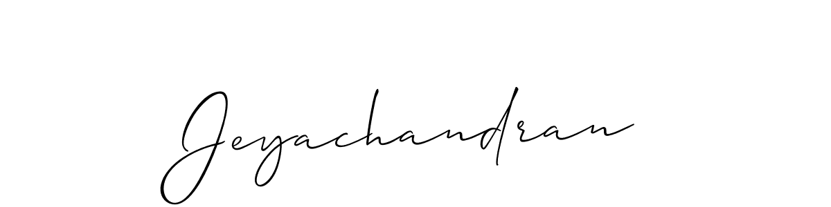 Design your own signature with our free online signature maker. With this signature software, you can create a handwritten (Allison_Script) signature for name Jeyachandran. Jeyachandran signature style 2 images and pictures png