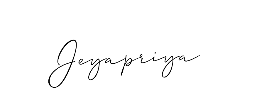 Similarly Allison_Script is the best handwritten signature design. Signature creator online .You can use it as an online autograph creator for name Jeyapriya. Jeyapriya signature style 2 images and pictures png